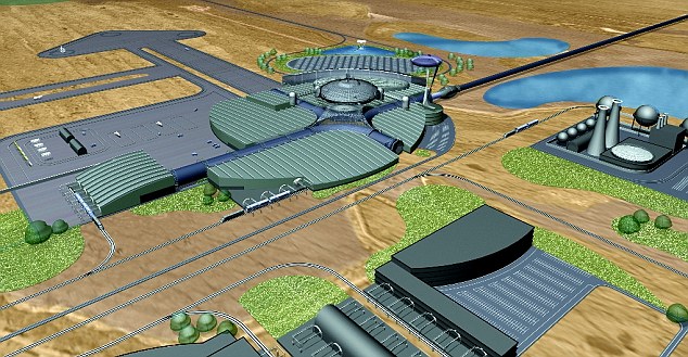 The proposed 'terminal' for StarTram. The system would usher in a 'new age' for humanity, say its designers 